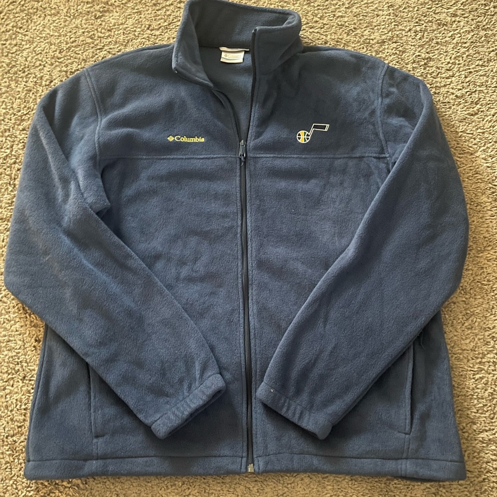Columbia Dark Blue Fleece Outerwear with NBA Utah Jazz Logo